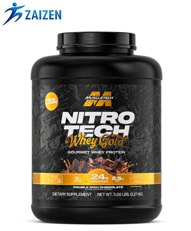 MUSCLETECH PROTEINA NITRO TECH 100% WHEY GOLD 5 LB DOUBLE RICH CHOCOLATE
