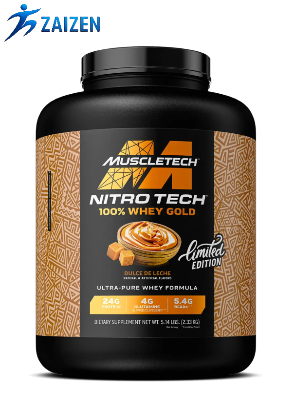 MUSCLETECH PROTEINA NITRO TECH 100% WHEY GOLD 5 LB DULCE DE LECHE